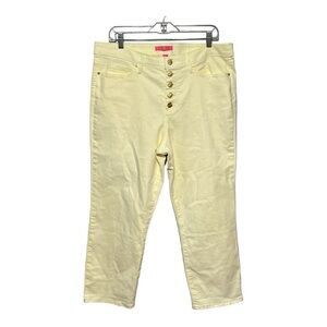 Lily Pulitzer Lemon Meringue South Ocean Jeans Women’s Plus-Size 16